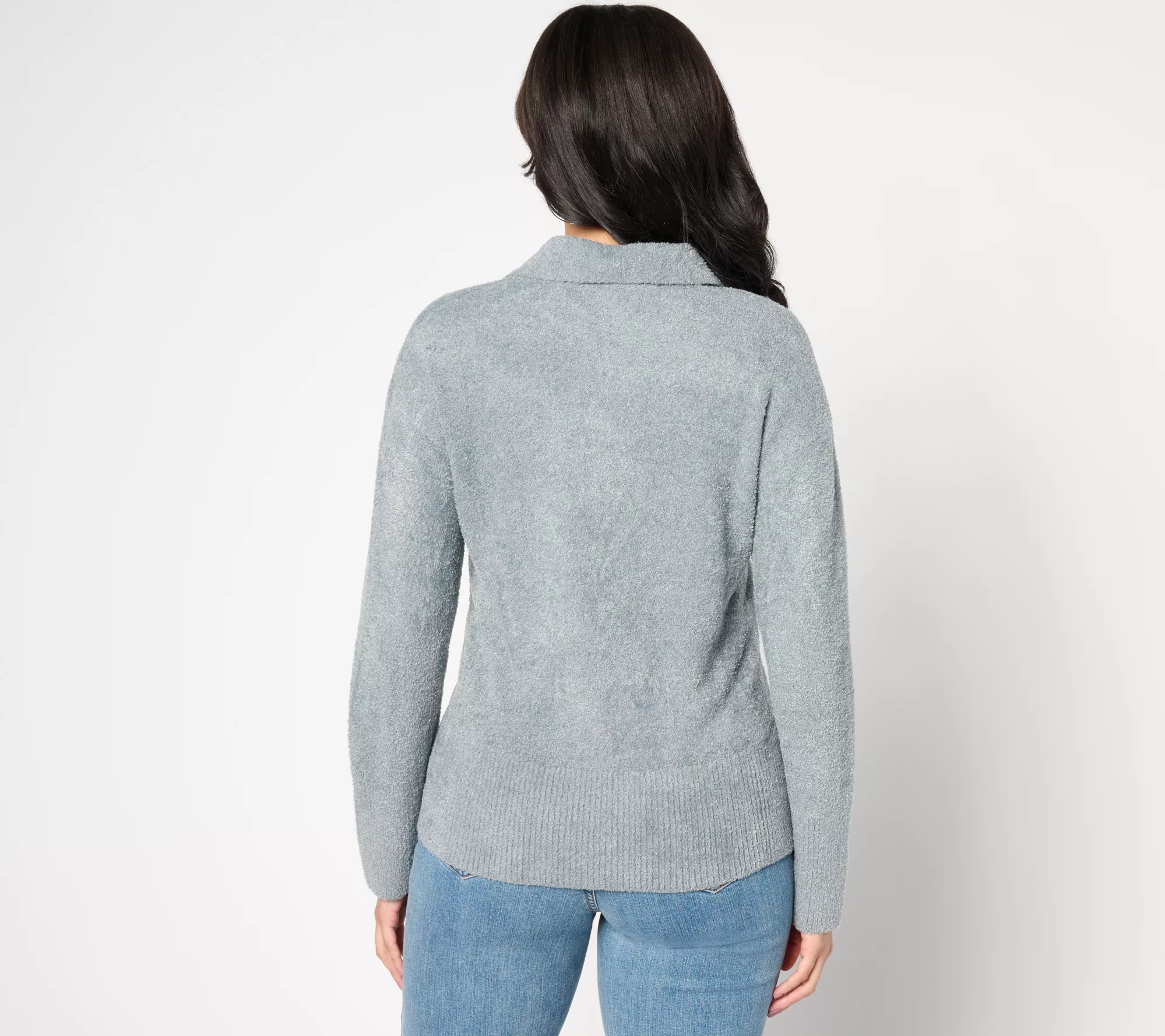 "As Is" Barefoot Dreams CozyChic Lite Collared Long Sleeve Pullover