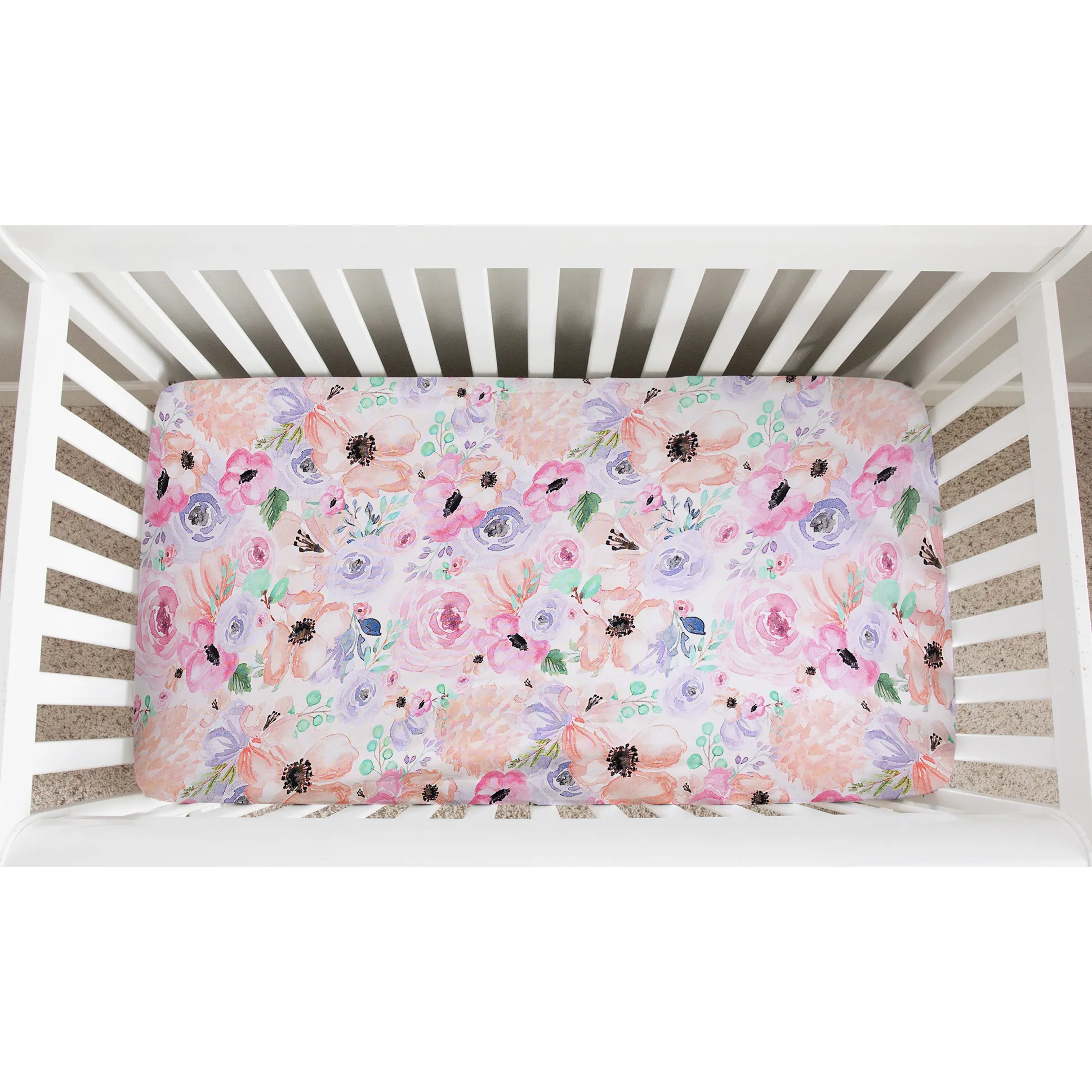 Abigail Floral CRIB SHEET