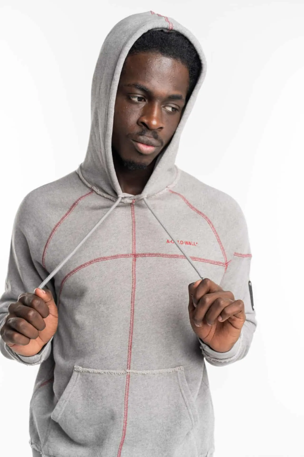 ACW Men’s Knitted Intersect Hoodie Cement ACWMW179