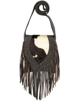 American West Women's Pony Hair-On Fringe Saddle Crossbody