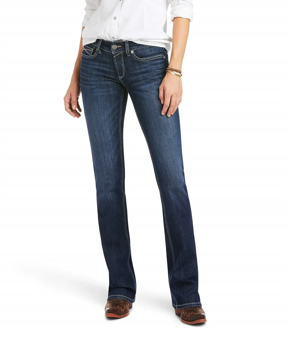 Ariat Women's R.E.A.L. Mid Rise Alexandra Boot Cut Jean