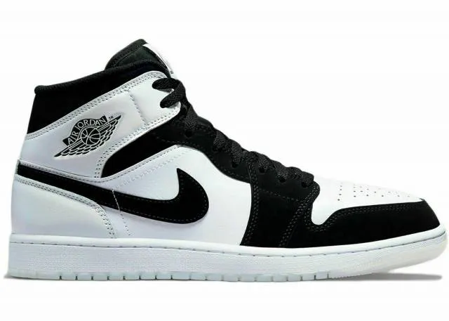 AUTHENTIC NIKE AIR JORDAN 1 MID SE White Metallic "DIAMO...