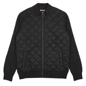 Barbour Essential Diamond Quilt Zip Thru Charcoal