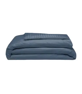 Belledorm 540 Thread Count Satin Stripe Duvet Cover Set (Navy) - UTBM194