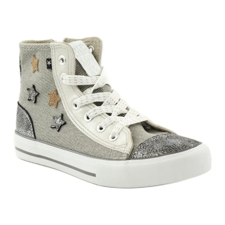 Big star 374068 star tied sneakers grey