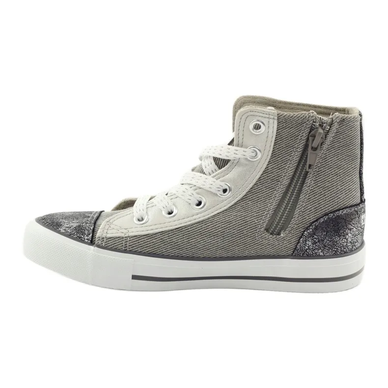 Big star 374068 star tied sneakers grey