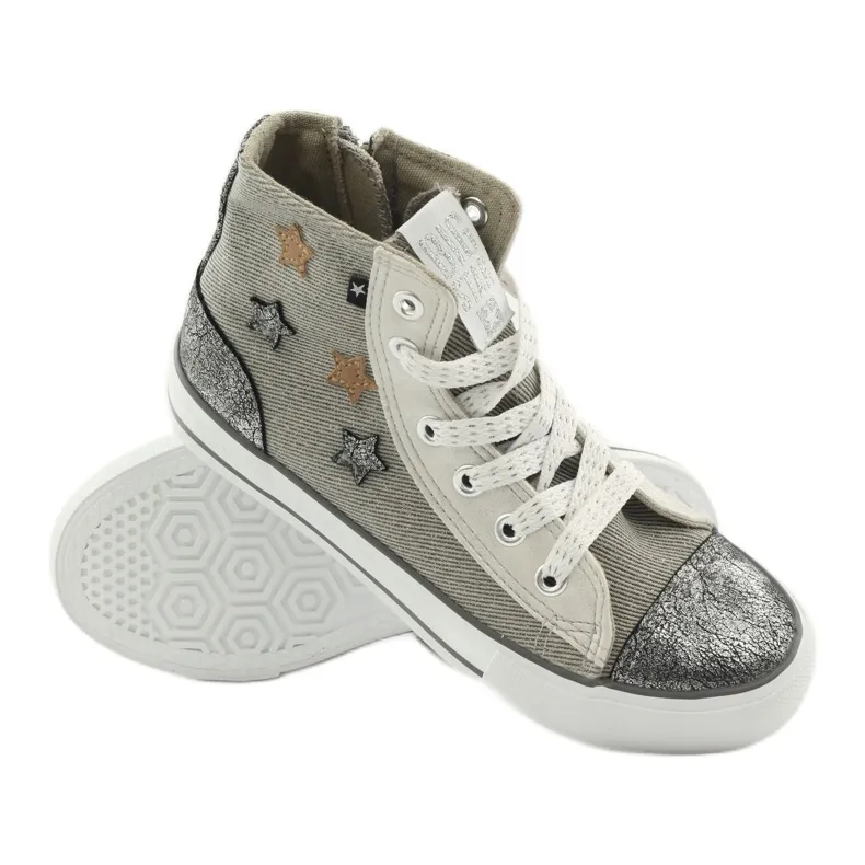 Big star 374068 star tied sneakers grey