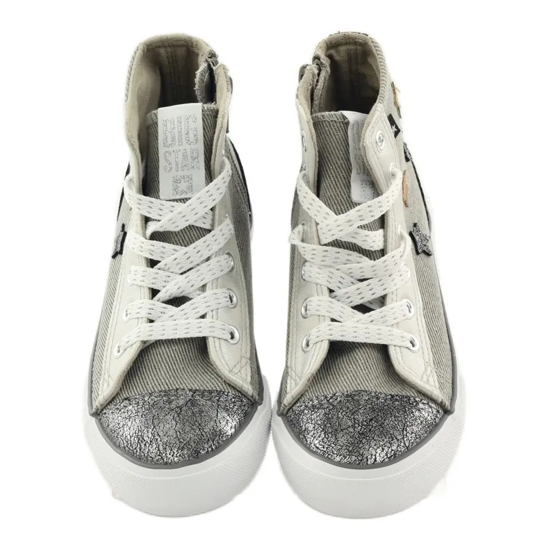 Big star 374068 star tied sneakers grey