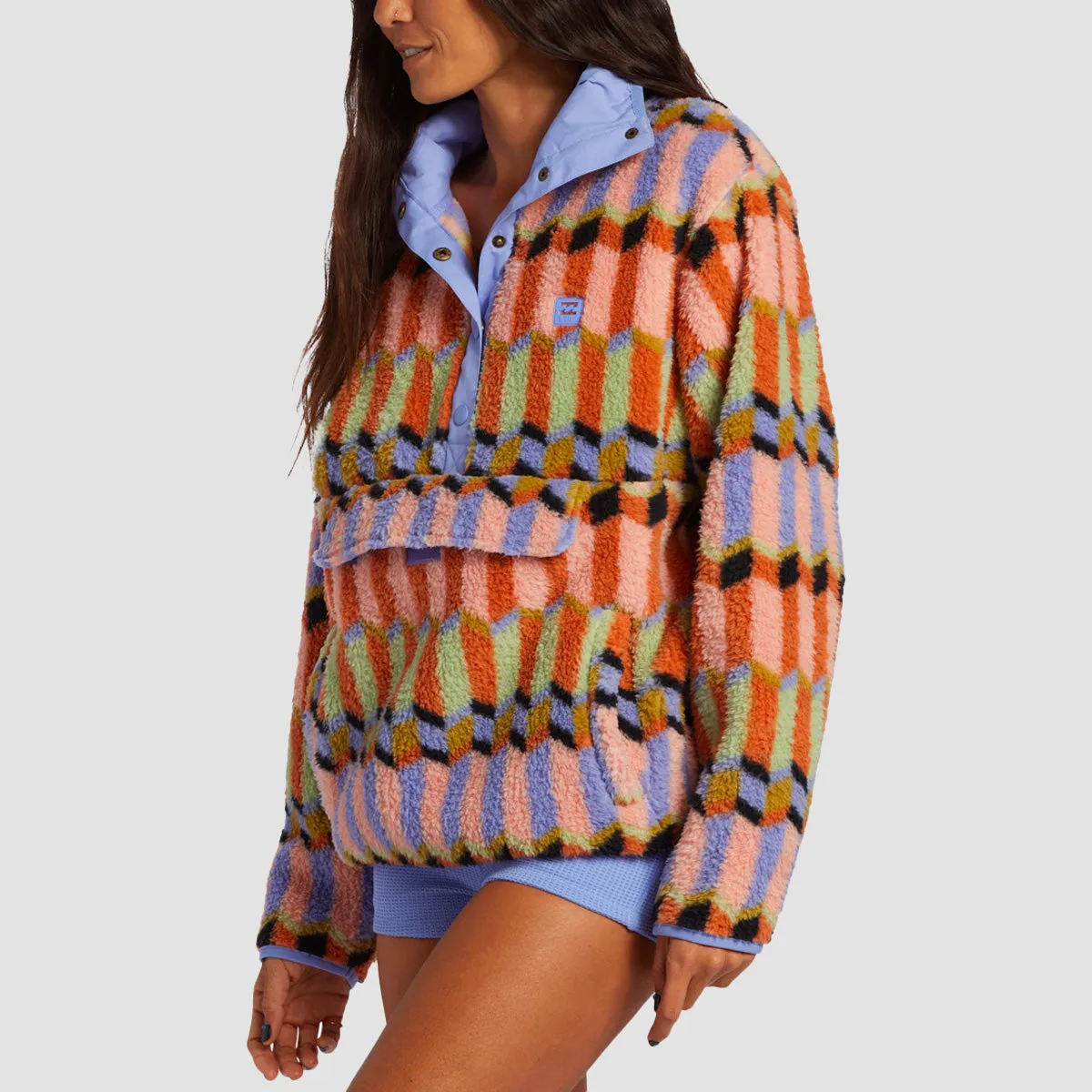 Billabong Switchback Pullover Mock Neck Sweatshirt Multi