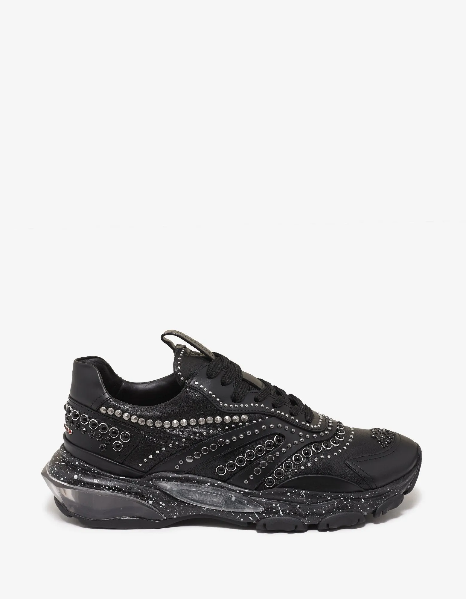 Black Embellished Bounce Trainers