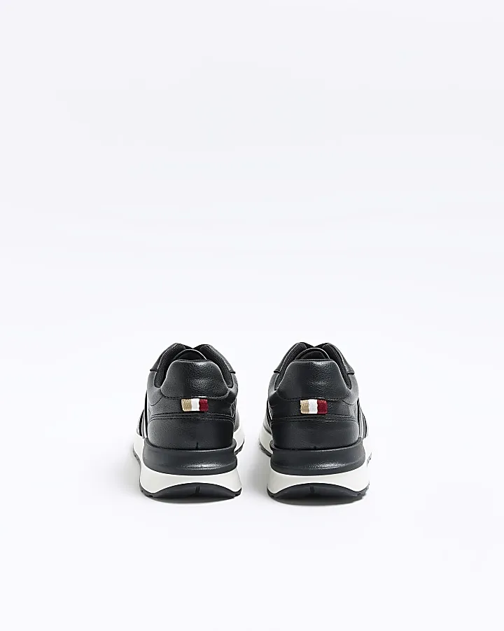 Black plain trainers