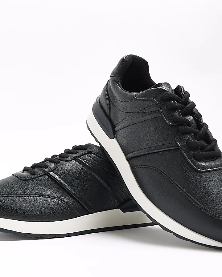 Black plain trainers