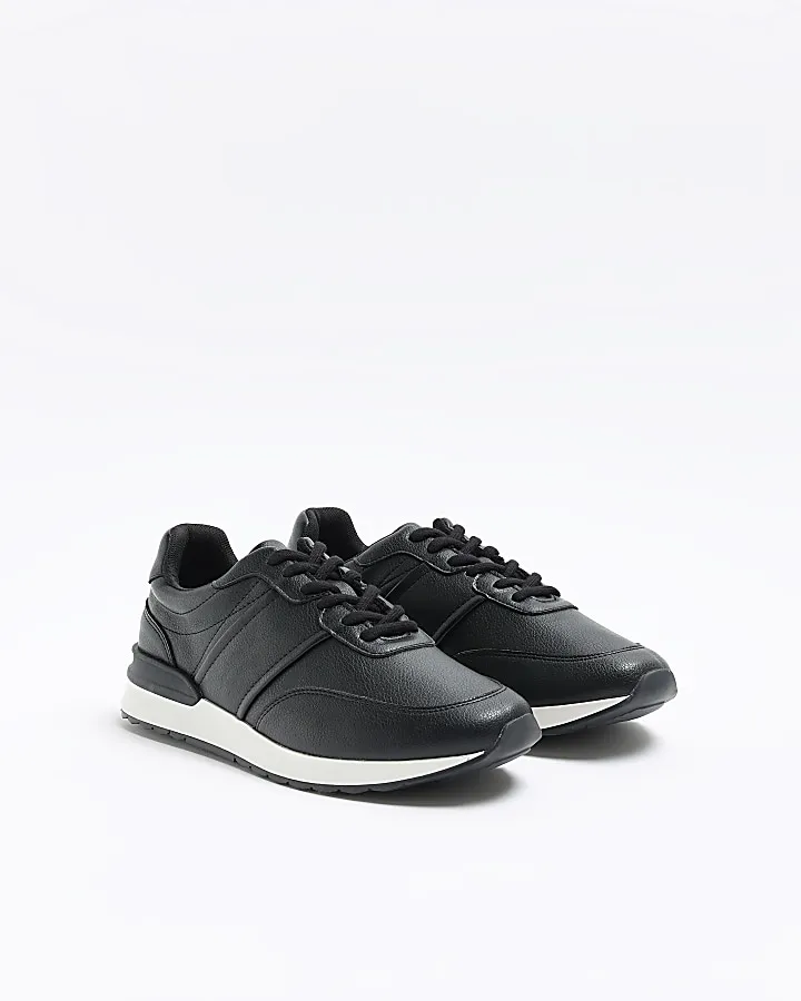 Black plain trainers