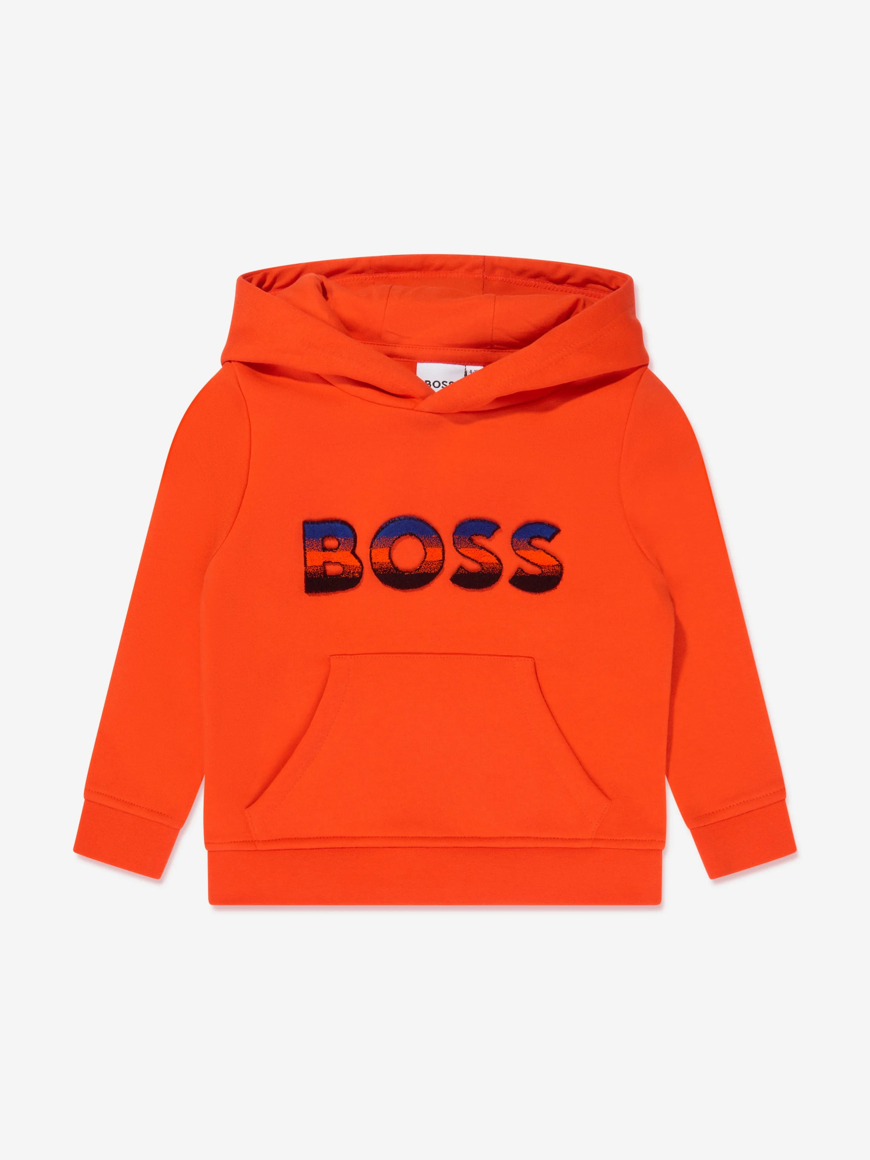 BOSS Boys Logo Hoodie in Orange