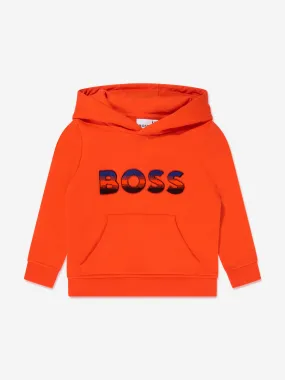 BOSS Boys Logo Hoodie in Orange