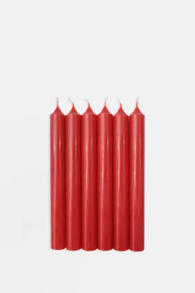 Box of 12 Red Dinner Candles