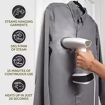 Breville CompactSteam Foldable Garment Steamer with Travel Bag - White & Gold | Kaleidoscope