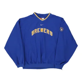 Brewers Nike College Windbreaker - XL Blue Nylon