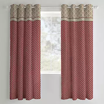 Catherine Lansfield Kashmir Pair of Eyelet Curtains | Kaleidoscope