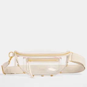 Charles Crossbody Clear | Calla Lily White/Brushed Gold | Med