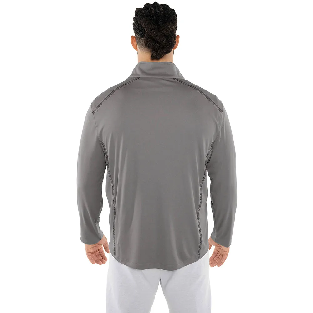 Charles River Men's Grey Horizon Quarter Zip Pullover