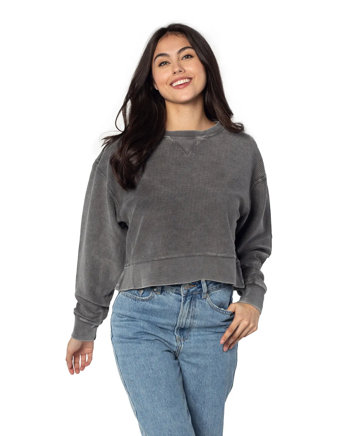 Chicka-d Ladies' Corded Boxy Pullover