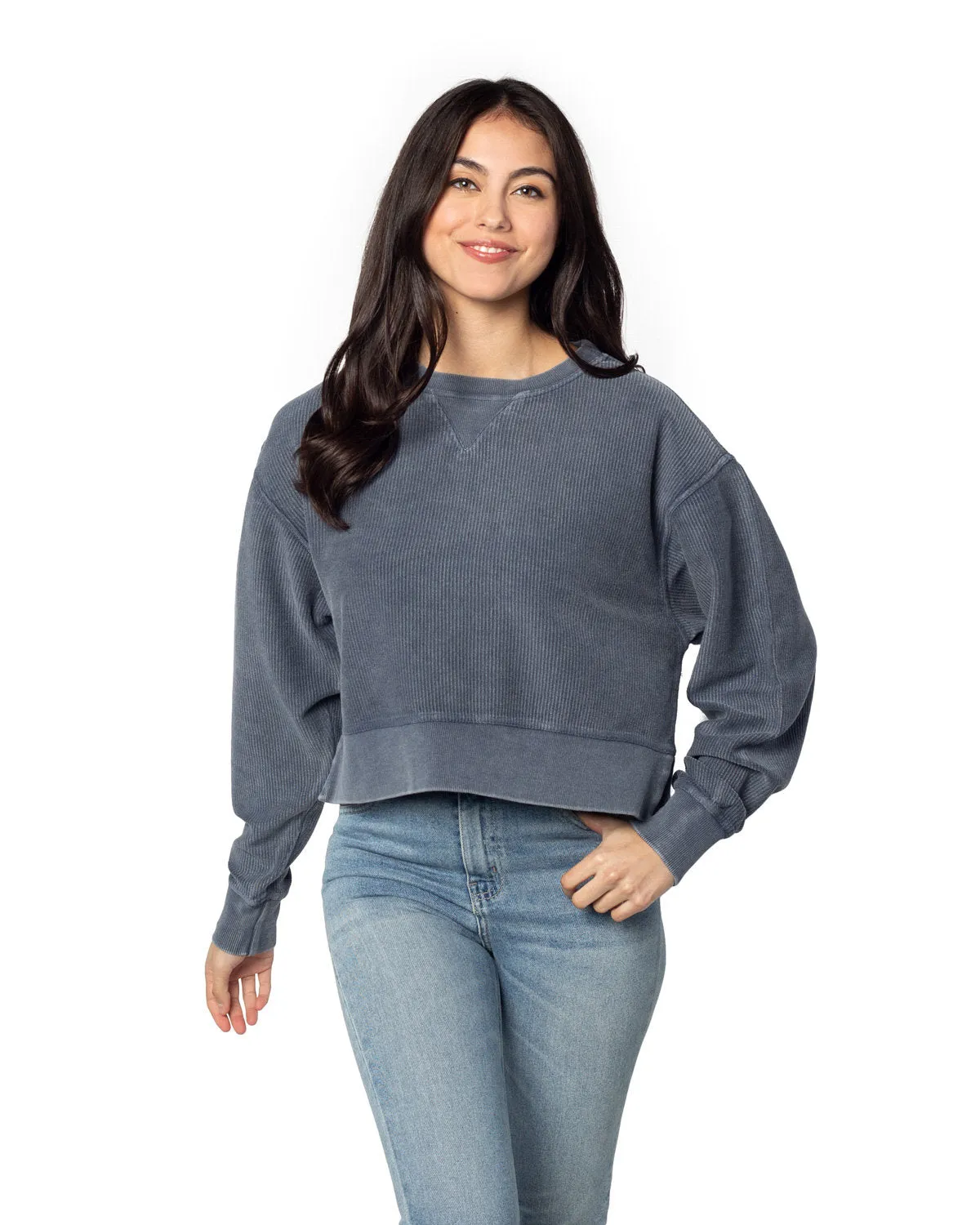 Chicka-d Ladies' Corded Boxy Pullover