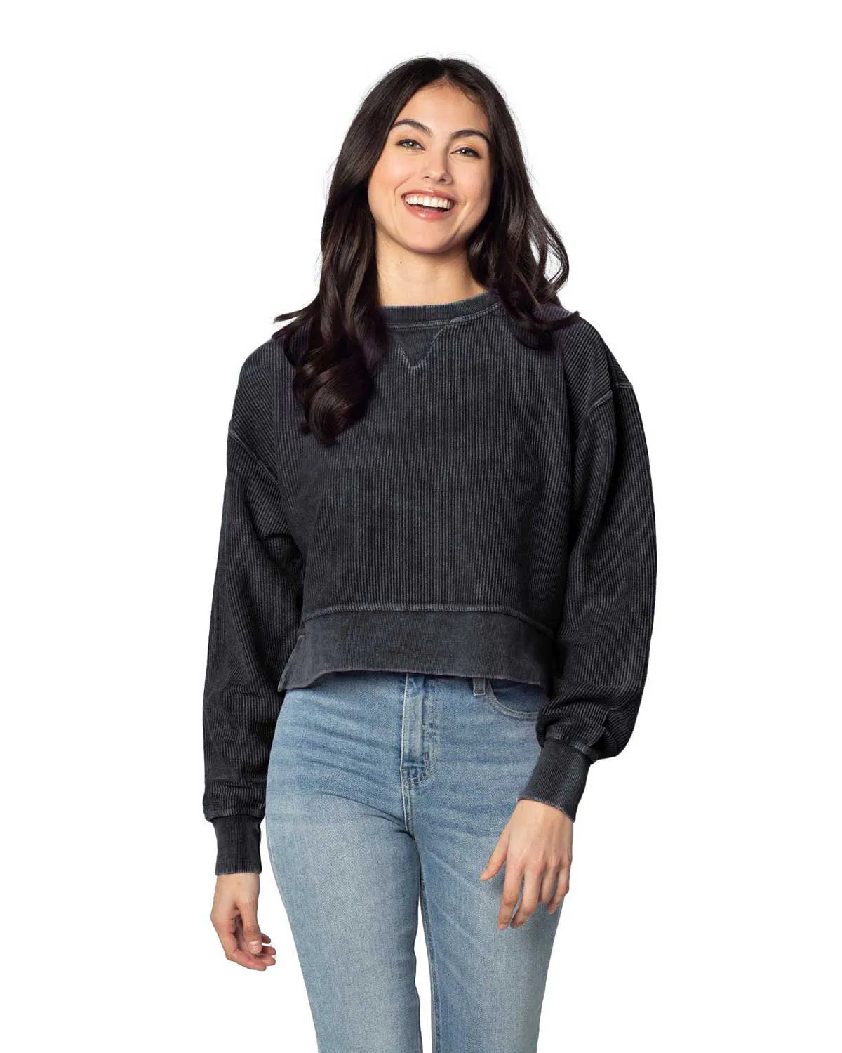 Chicka-d Ladies' Corded Boxy Pullover