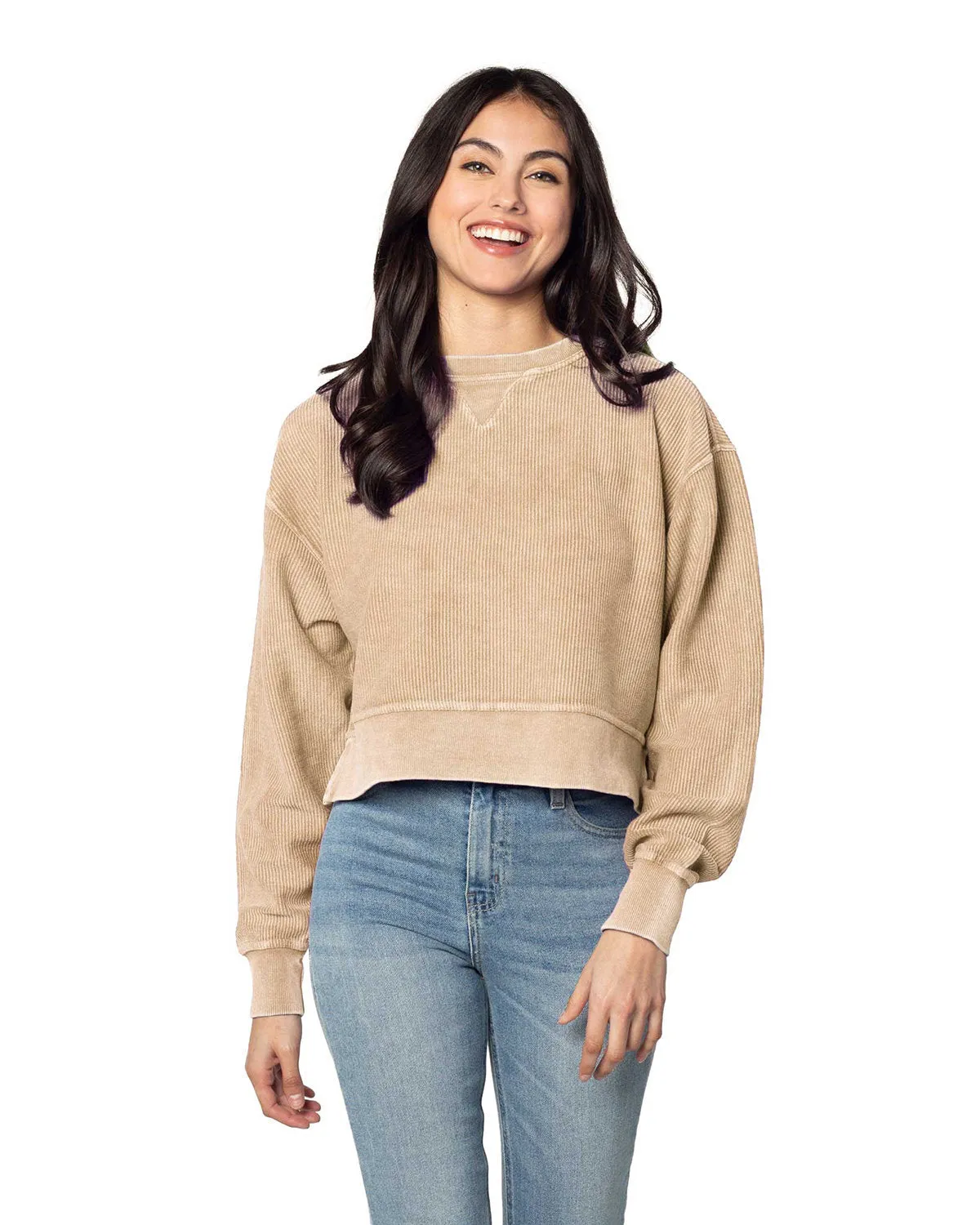 Chicka-d Ladies' Corded Boxy Pullover