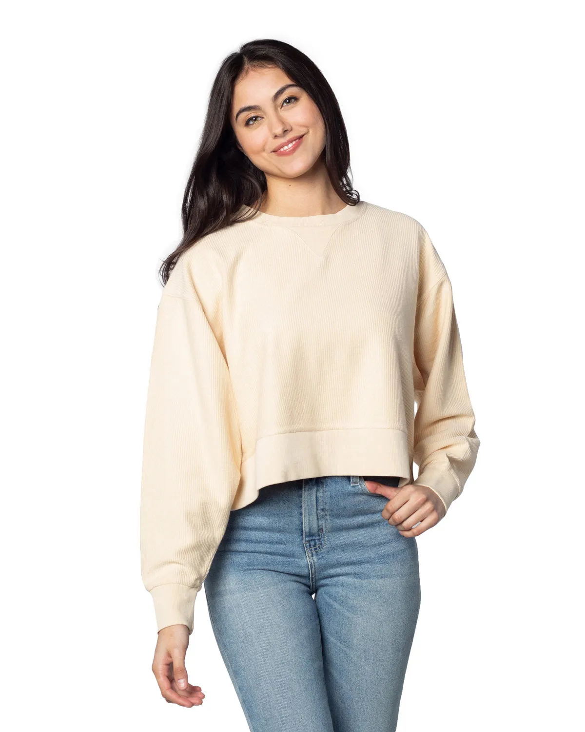 Chicka-d Ladies' Corded Boxy Pullover