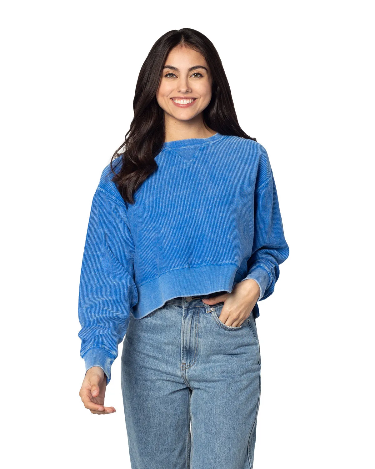 Chicka-d Ladies' Corded Boxy Pullover