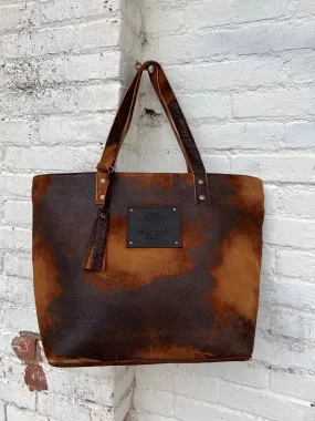 Corral Women's Distressed Brown Leather Tote Purse D1291