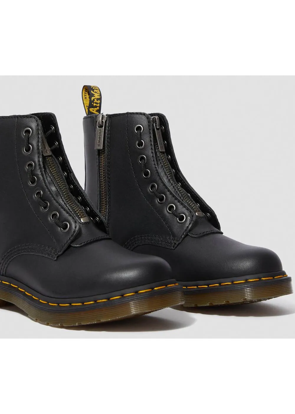 Dr. Martens 1460 Pascal Front Zip Nappa Boots Black