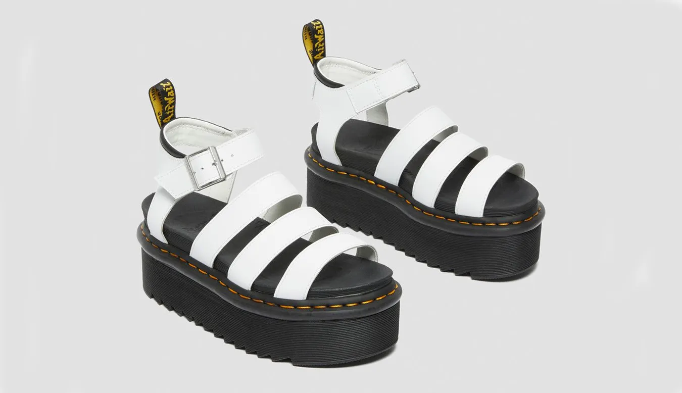 Dr. Martens Blaire Quad Hydro Leather Platform Sandals W