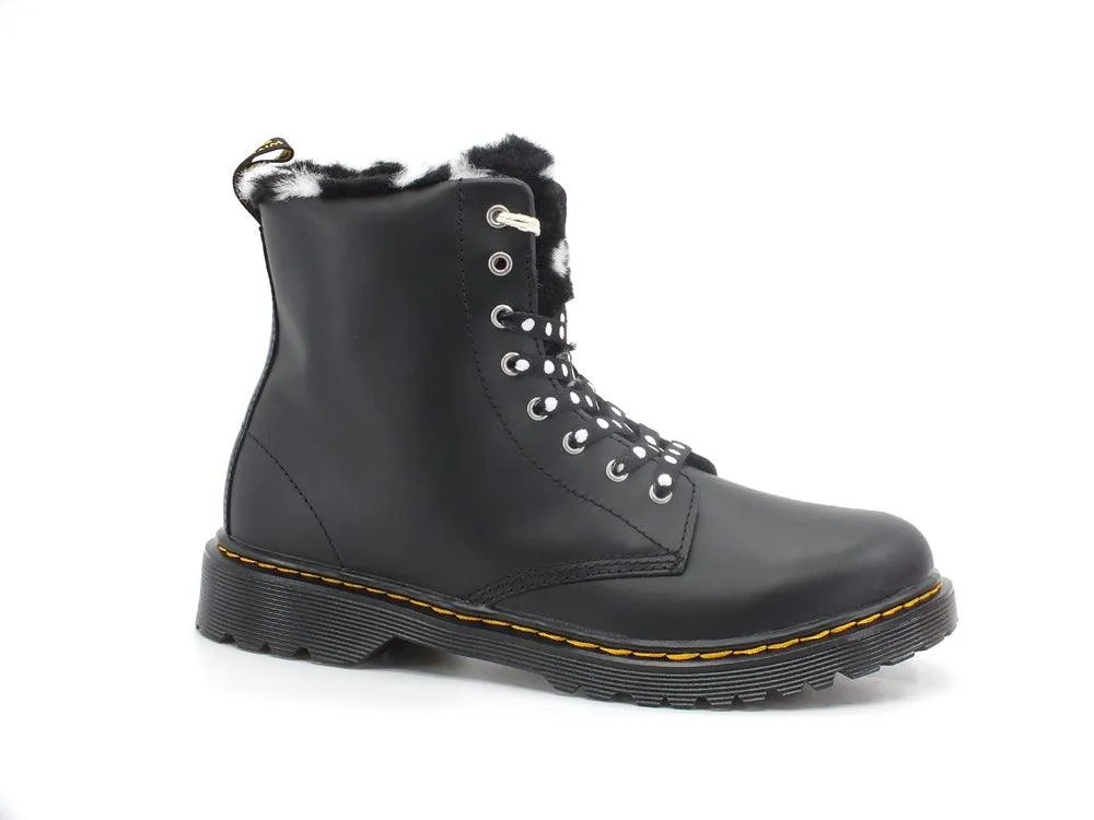 DR. MARTENS Serena Romario Anfibio Lacci Pelo Black 1460J-26995001