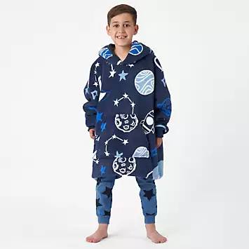 Dreamscene Space Print Kids Hoodie Blanket | Grattan