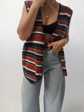 Favorite Vintage Striped Knit Vest