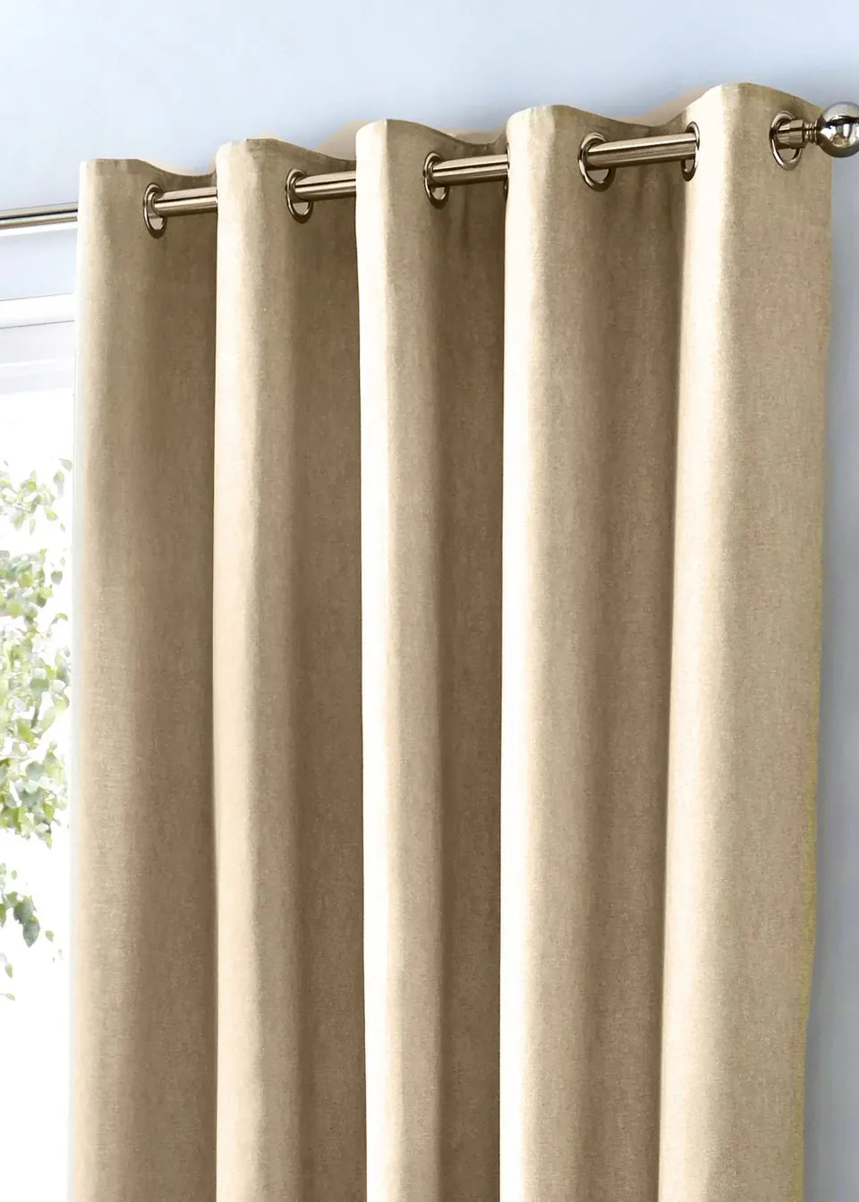 Fusion Sorbonne Natural Eyelet Curtains