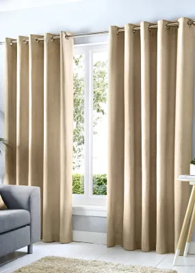 Fusion Sorbonne Natural Eyelet Curtains