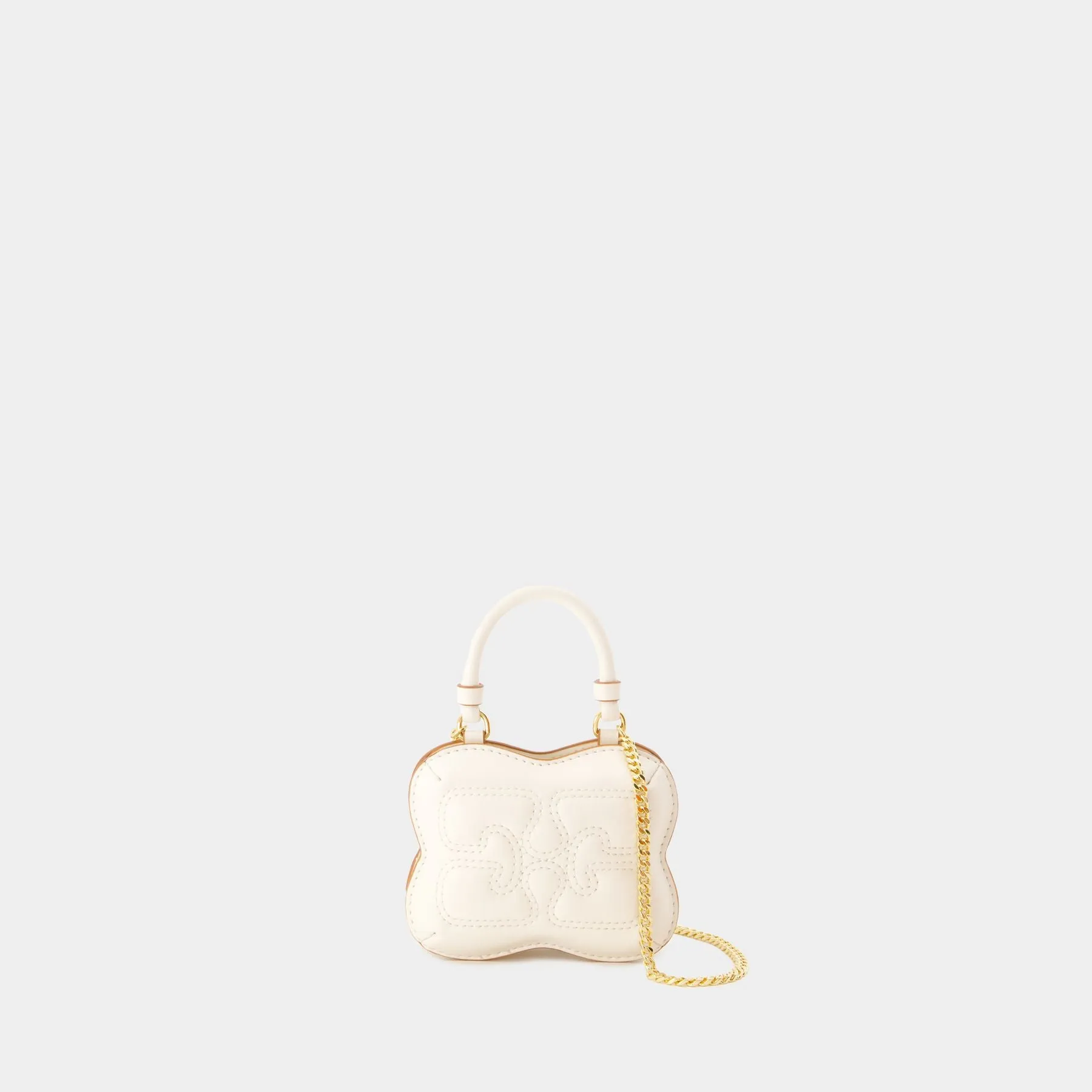 Ganni  Butterfly Nano Crossbody - Ganni - Synthetic Leather - Beige