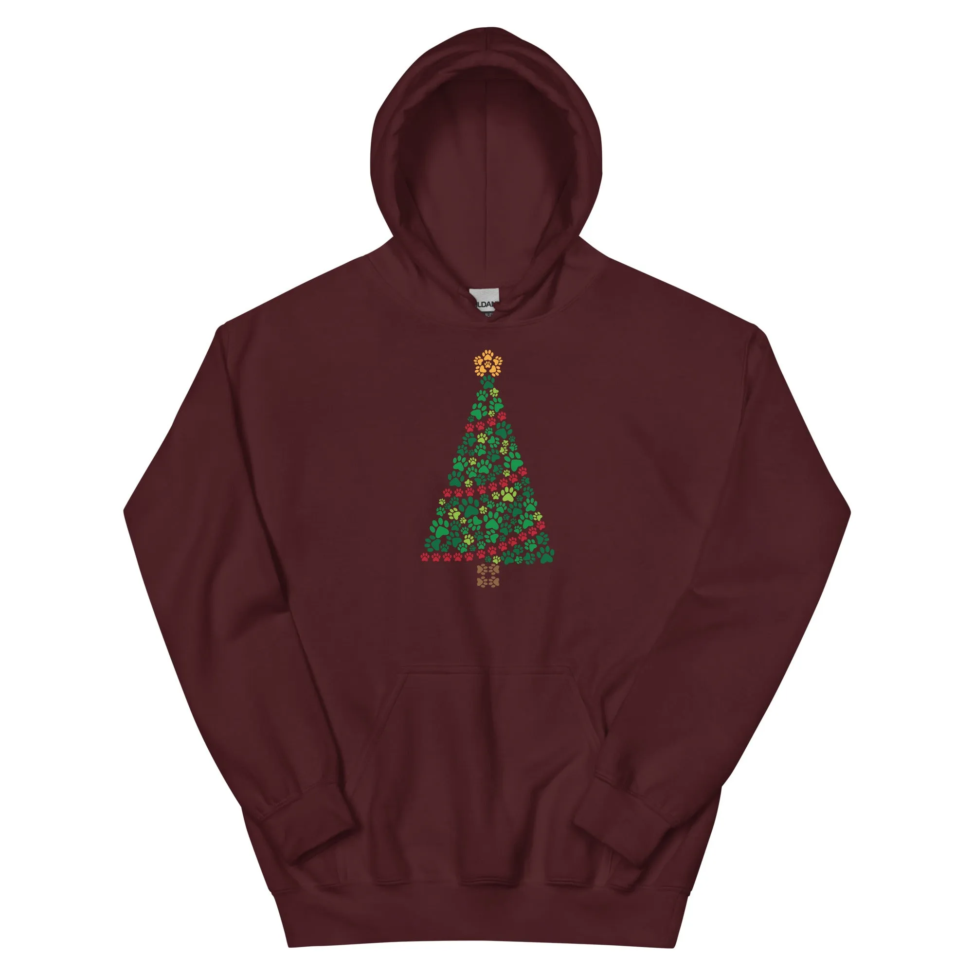 Garland of Paws Christmas Tree Hoodie