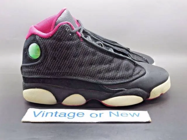 Girls' Nike Air Jordan XIII 13 Black Voltage Cherry Whit...