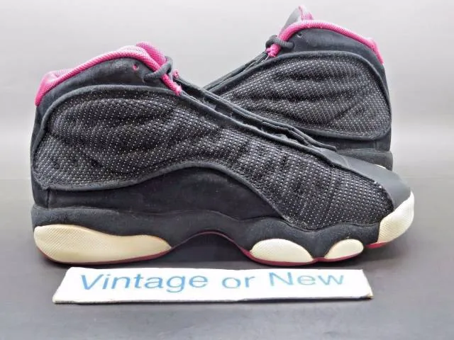 Girls' Nike Air Jordan XIII 13 Black Voltage Cherry Whit...