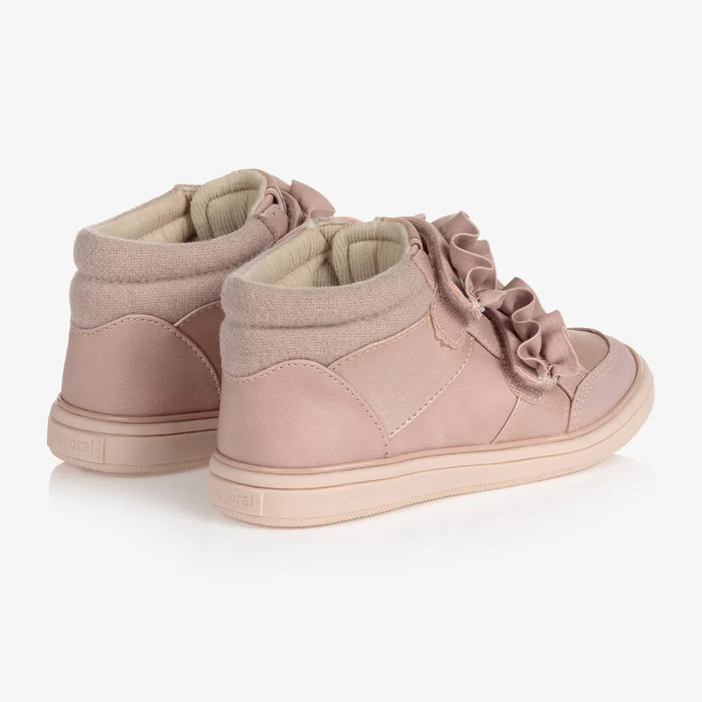 Girls Pink High-Top Trainers