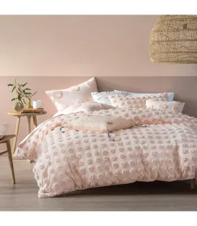 Haze duvet cover set peach Linen House