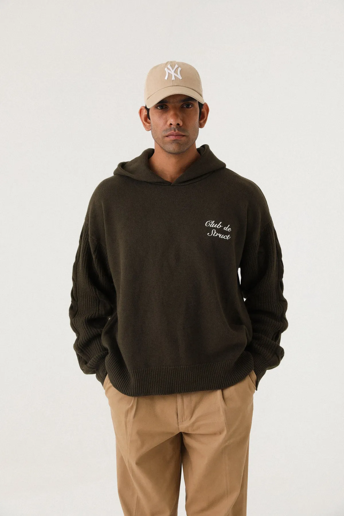 HERITAGE CABLE KNIT HOODIE