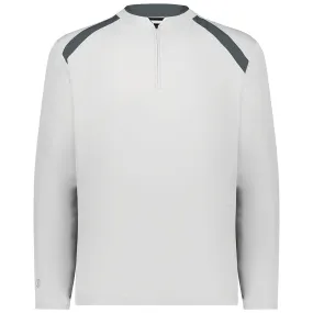 Holloway Men's White/Graphite Clubhouse Pullover