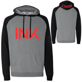 INK Gunmetal Heather / Black Men's Raglan Pullover