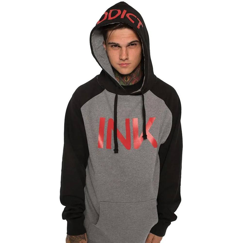 INK Gunmetal Heather / Black Men's Raglan Pullover