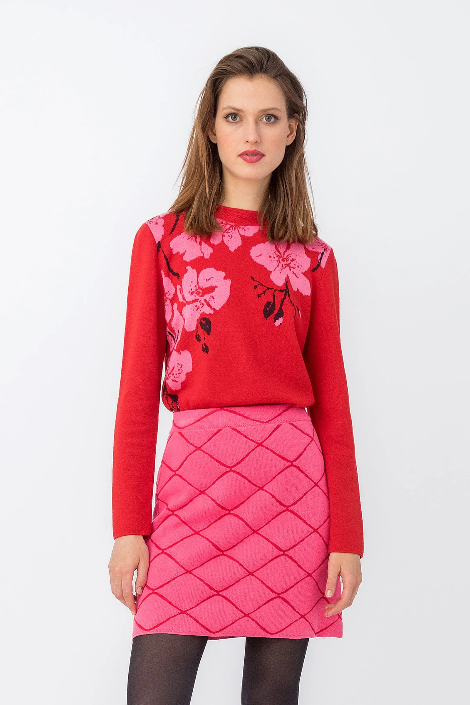 Ivko Jacquard Pullover, Orchid Design